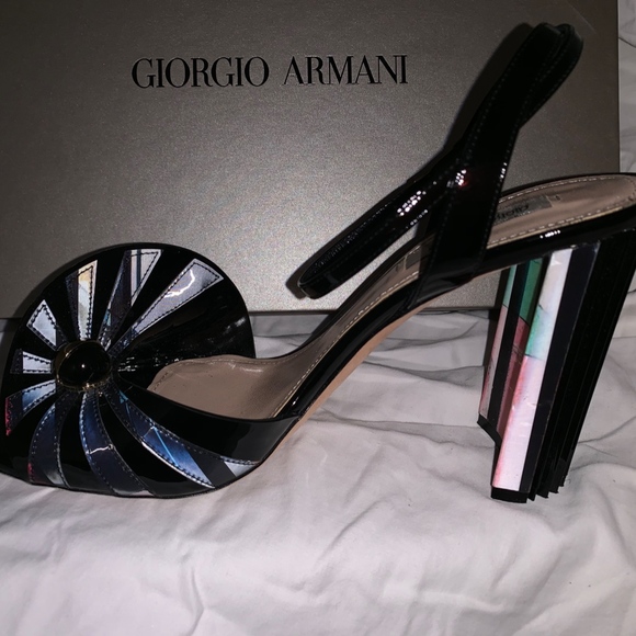Giorgio Armani high heel sandals sz 38 - Picture 3 of 7